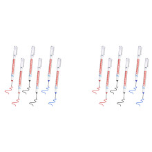 12Pcs Long Deep Hole Multifunction Long Nosed Deep Drill Hole Carpenter Mark Waterproof Pen