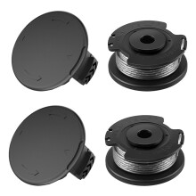 F016800385 Ligne de Bobine de DéBroussailleuse pour Strimmer Trimmer ART 23 SL ART 26 ART 23-28 SL Remplacement (2Spool + 2Cap)