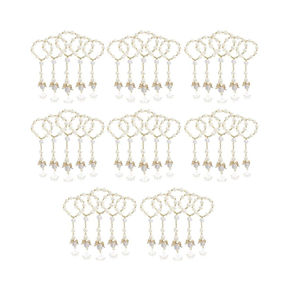 240 Pcs Baptism Rosary Acrylic Rosary Beads Rosaries Angel For The First Communion Baptism Party Favors Brecantia