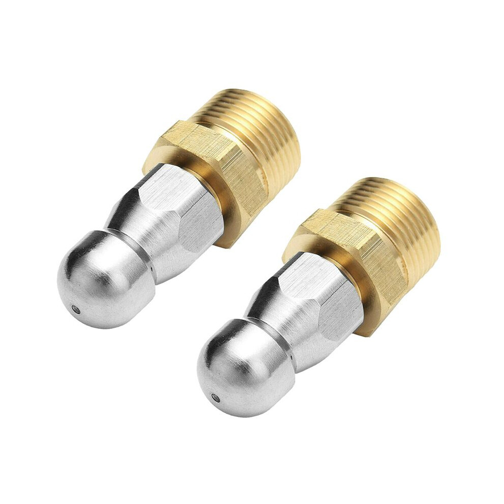 2X M22 F14 Nozzle High Pressure Washer Jetter Sewer Drain Dredge Cleaner Nozzle Brecantia