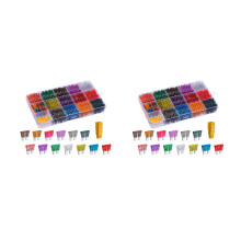 260Pcs Assortiment de Fusibles de Voiture À Lame Standard, 1A 2A 3A 4A 5A 7.5A 10A 15A 20A 25A 30A 35A 40A Kit de Fusibles À Lame Moyenne Auto