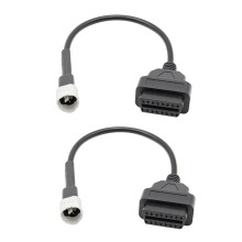 2X OBD Motorcycle Cable for 3 Pin Plug Cable Diagnostic Cable 3Pin to OBD2 16 Pin Adapter