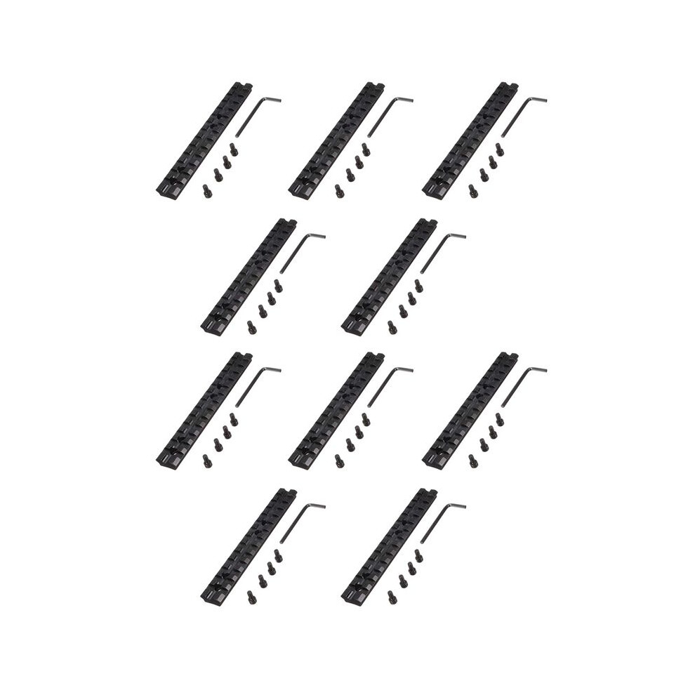 Brecantia Black 10Pcs 14Cm Scope Mount Picatinny / Weaver Rail Rail Scope Mount 13 Slots