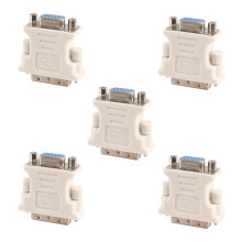 5X DVI Maennlicher Adapter (DVI-D 24 1) Bis Weiblich VGA (15-Polig)