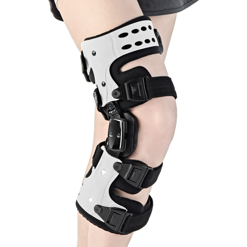 OA Unloader Knee Brace for Arthritis Pain Relief, Adjustable Hinged Support, Varus Valgus Control, Universal Right Leg