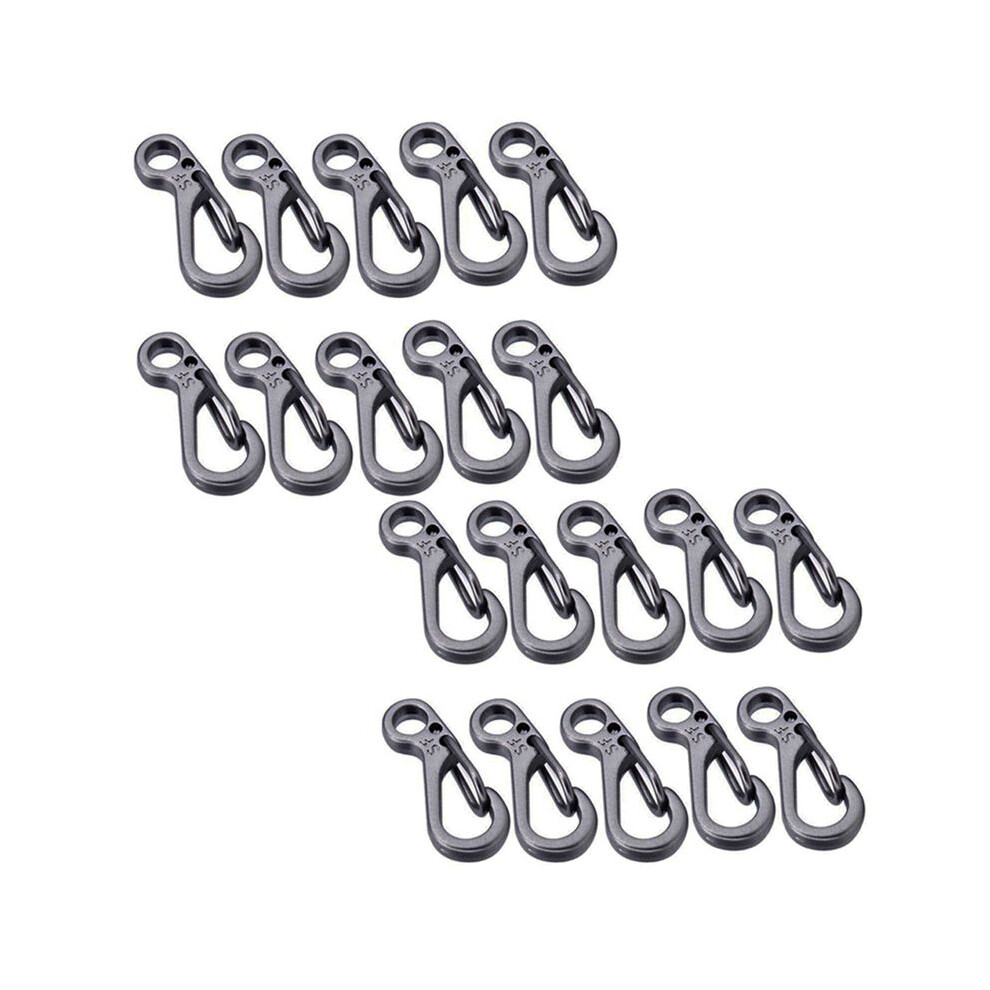 Photos - Climbing Gear 40PCS/ Spring Backpack Clasps Climbing Carabiners EDC Keychain Camping Bottle Hooks Survival Gear - Grey