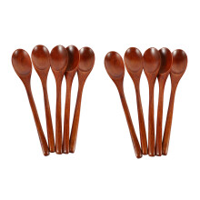 Spoons Wooden Soup Spoon 15 Pieces Eco Friendly Tableware Natural Ellipse Wooden Ladle Spoon Set for for Eating Stirring