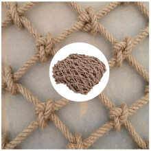 Durable Hemp Rope Safety Net for Balcony Railing and Playground, Handwoven Jute Decorative Net 1x6m