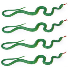 4X Simulation Plüschtier Schlange Simulation Snake Rubber Tip Toy -GrüN