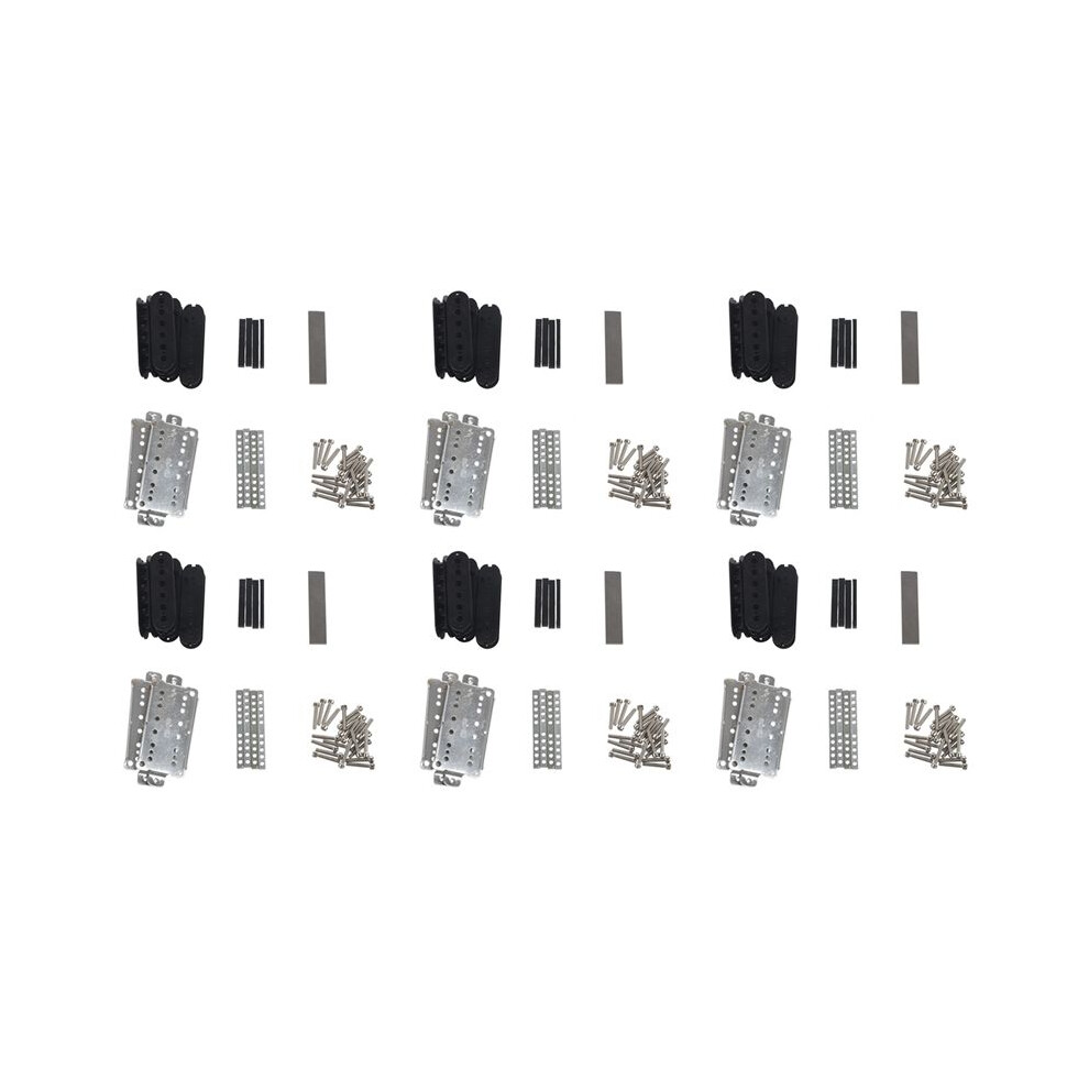 6 Set Guitar Humbucker Pickup Kits Cupronickel Baseplate/Spacer/Bobbin/ Pole Slug/Bar Alnico V Magnet 6032332996564