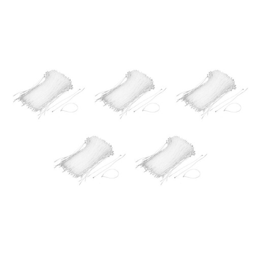 Plastic Packing Fasten String Cable Cord Loop Tie 18cm 5000Pcs Transparent Color