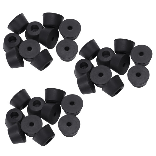 30 Pcs 21 x 12 mm Conical Recessed Foot Feet Rubber Buffer Material: Rubber