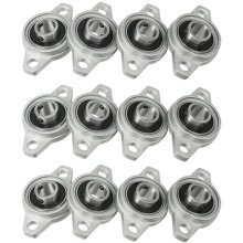 12 Piezas KFL001 12mm Aleación de Zinc Autoalineable Bloque de Almohada Rodamiento de Brida RóMbico Caja de Rodamiento