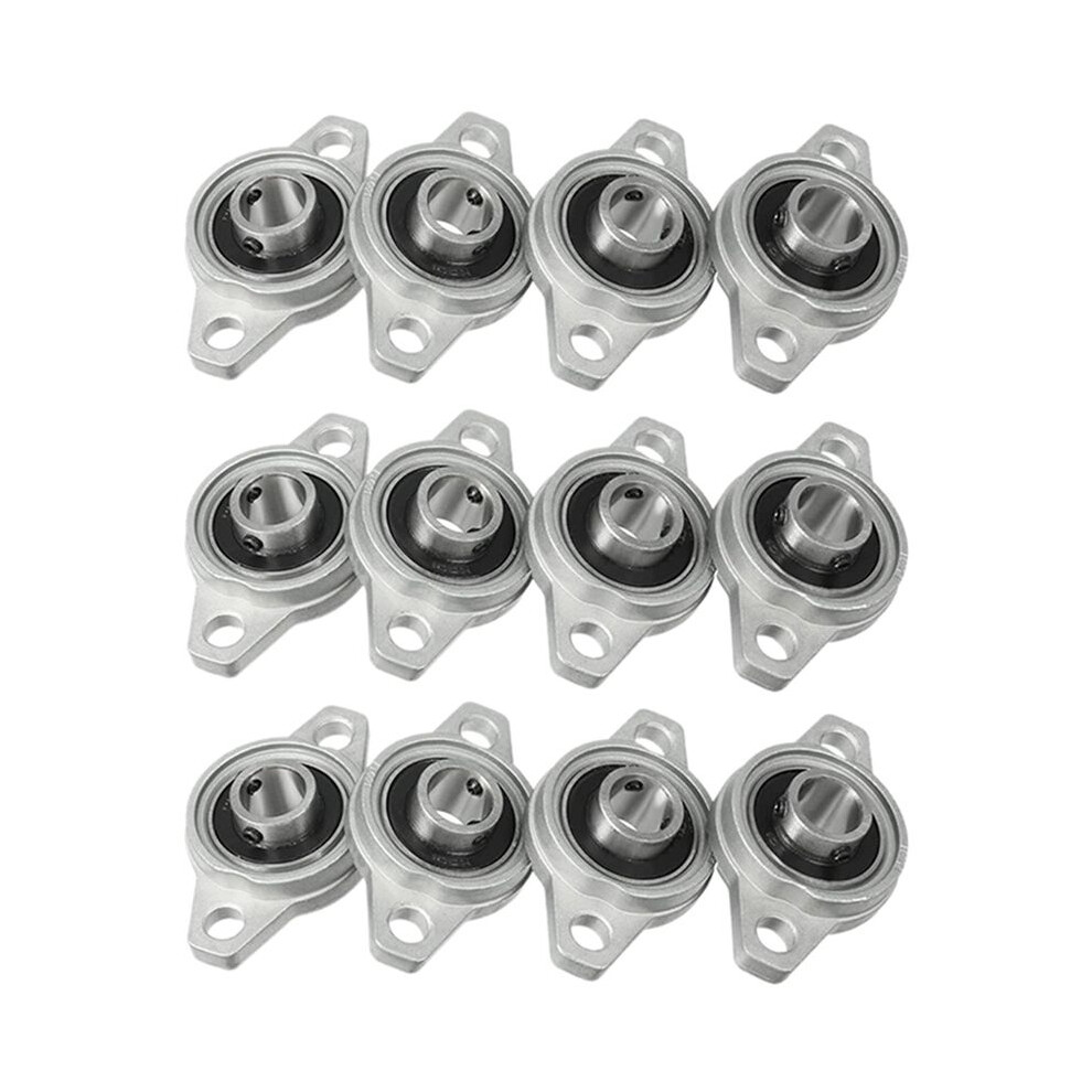 12Pcs Kfl001 12Mm Zinc Alloy Self Aligning Pillow Block Flange Bearing Rhombic Bearing Housing 6033105659785