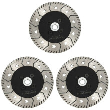 3Pcs 125 x 2.8mm M14 Double-Sided Diamond Saw Blade Grinding Slice Type with Flange