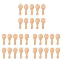 Short Handle 30 Packets of Small Wooden Spoon, Perfect for Small Jars of Jam, Spices, Condiments, Seasonings