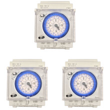 3X Analog Mechanical Timer 110V-220V 24 Hours Daily Programmable 15Min Setting Relay SUL181D Hot