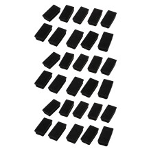 30 Stueck 25 x 50 mm Kunststoff Blindkappe Rechteckige Gummimanschette - Schwarz