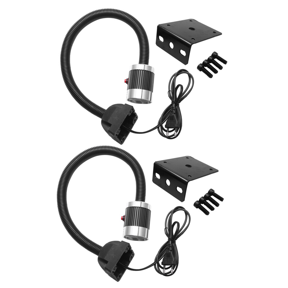 2X 220V 9W Led Machine Work Lamp 50Cm Gooseneck Industrial Cnc Machine Lathe Tool Milling Machine Eu Plug Light 6031701731393