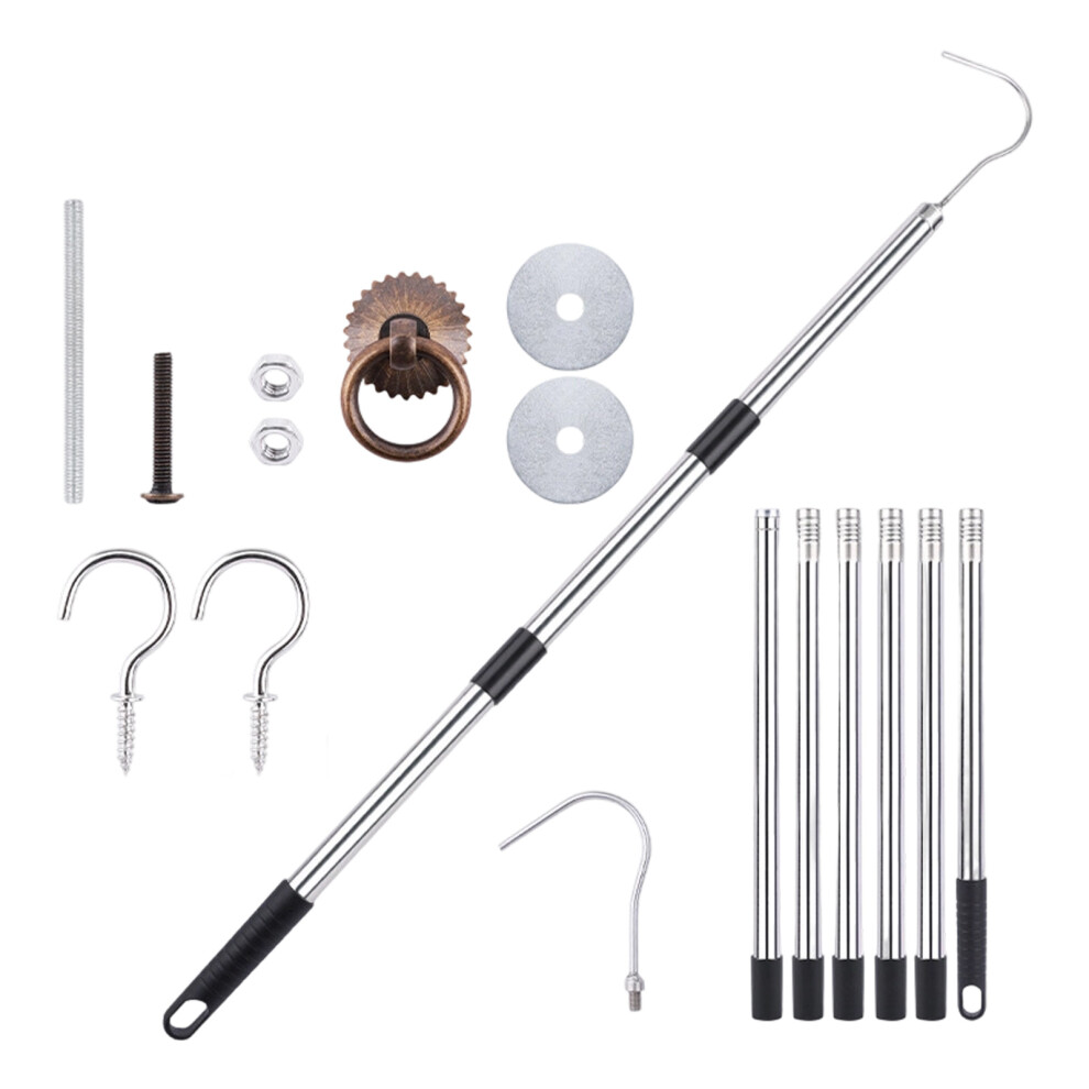 Adjustable Attic Ladder Extension Rod Pull Down Hook Kit-240Cm 7696001787021