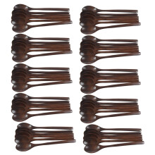 Wooden Spoons, 60 Pieces Wood Soup Spoons for Eating Mixing Stirring Cooking, Long Handle Spoon