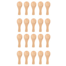 Short Handle 20 Packets of Small Wooden Spoon, Perfect for Small Jars of Jam, Spices, Condiments, Seasonings