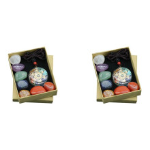 2X Seven Chakra Set Natural Aura Mixed Crystal Home Decoration Healing Polished Gemstone Collection Amulet Necklace