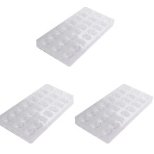 3X 24 LöCher Halb Kugel Schokoladen Form Polycarbonat Schokoladen Riegel Form Halb Kugel SüßIgkeiten Hersteller Form Back Formen