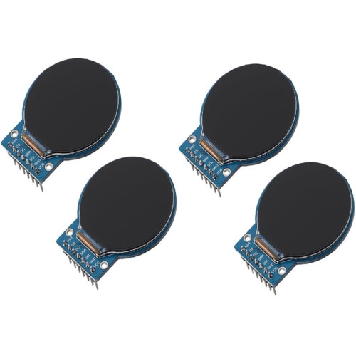 4PCS .28 Inch Circular TFT Display 240x240 Resolution, GC9A01 Driver Chip Compatible, SPI Interface IPS Screen