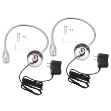 2X Dimmable Reading Lamp, Bed Lights with Plug Wired for Bedroom Bedside, Flexible Gooseneck Book Light,US Plug