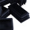 Plastic Rectangle Blanking End Tube Caps Inserts 25X50mm 180Pcs Black 5