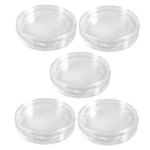 50 Stk Kleine Runde Transparente Kunststoff-Muenzkapseln Box 26mm