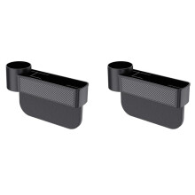 2X 2-In-1 Car Space Organizer Storage Pockets Auto Space Stowing Tidying for Cup Holder Storage/Wallet/Key