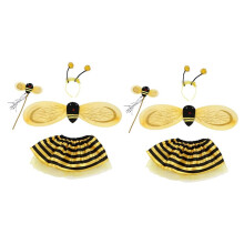 8Pc Bumble Bee Honey Girls Kids Fairy Halloween Fancy Dress Party Costume