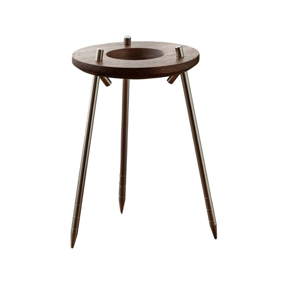 Outdoor Camping Portable Hand Brewed Coffee Holder,Vintage Walnut Freshly Ground Coffee Holder Coffee Accessories Black 6032993212096