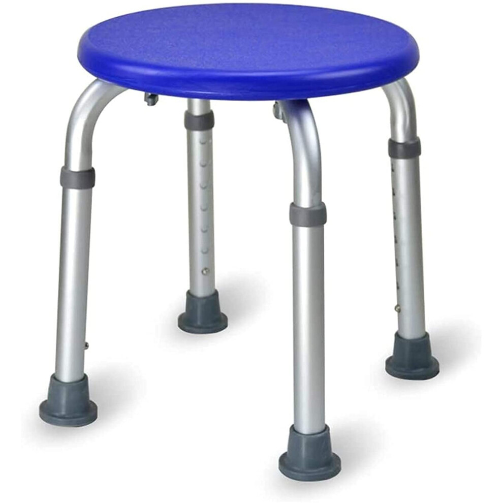Purple Adjustable Height Shower Chair For Elderly, Nonslip Rust Resistant Bath Stool With Drain Holes,