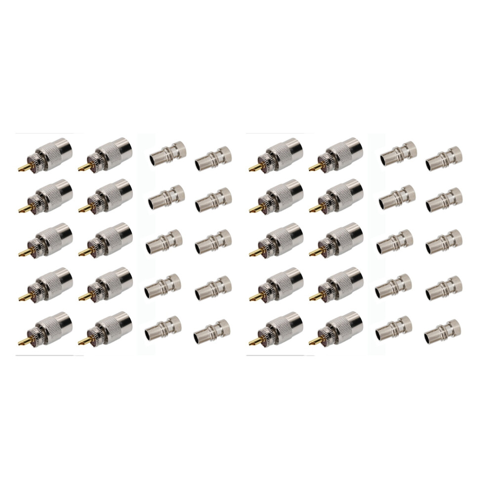 20-Pack Pl259 Solder Connector Plug With Reducer For Rg8, Rg-213 Coaxial Coax Cable 6034263323747