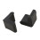 Rubber L Shaped Angle Iron Foot Pads Covers 30 Pcs Black 8