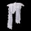 2X Women Embroidered Lace Scarf White 6