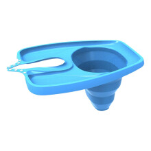 Portable Hair Washing Basin with Ergonomic Neck Support, Foldable TPE Shampoo Bowl for Elderly Home Care