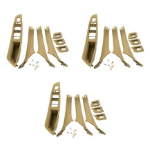 3X RHD Car Interior Door Handle Inner Door Panel Pull Trim Cover for - 5 Serie F10 F11 520 525 Beige RHD