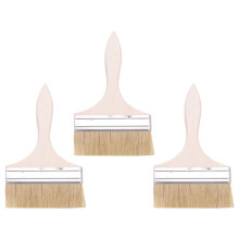 3X 220x135mm Wide Bristle Hair Wooden Handle Paint Brush Wall Painting Tool