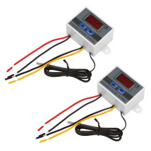 2X 220V Digital LED Temperature Controller 10A Thermostat Control with Digital Display Incubation Controller
