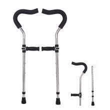 Adjustable Underarm Crutches for Adults, Folding Stainless Steel, Shock Absorbent, NonSlip, 2 Pack