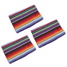 3X Mexican Tablecloth for Mexican Party Wedding Decorations, Mexican Saltillo Serape Blanket Bed Blanket Table Mat