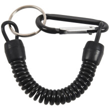 2X Key Ring, with Carabiner and Spiral Cable, 13 cm, Random Color