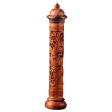 Quemador de Madera Maciza de Secuoya Vertical de 29 cm para Sala de Estar, Decoración del Hogar.