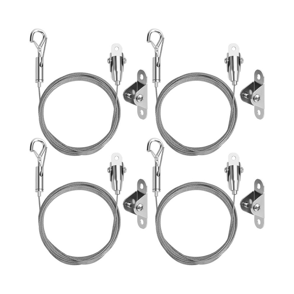 4Sets Picture Hanging Wire Kit,Adjustable Heavy Duty Stainless Steel Picture Frame Wire Hanging Kit For Photo Frame,Lamp 6032583351617