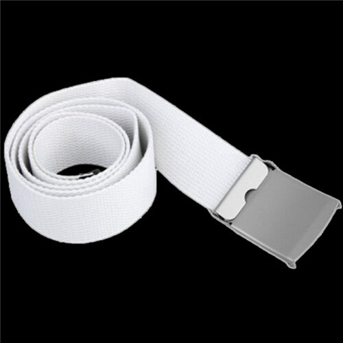 6X Canvas Cotton White Belt Belts Textile Ribbon Belt 1