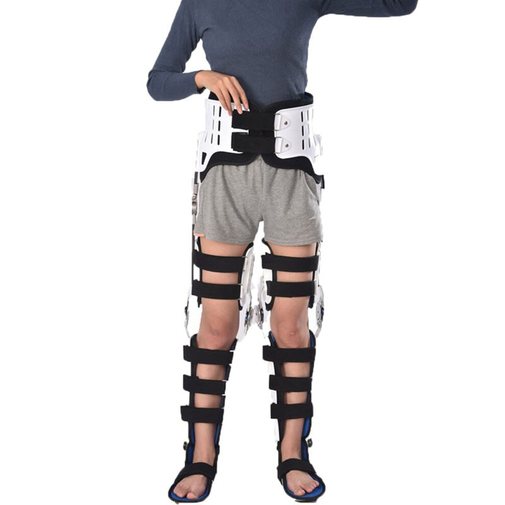 Adjustable Hip Knee Ankle Foot Orthosis Brace for Rehabilitation and Femoral Fracture Recovery